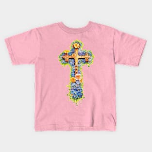 Cross of Flowers Kids T-Shirt